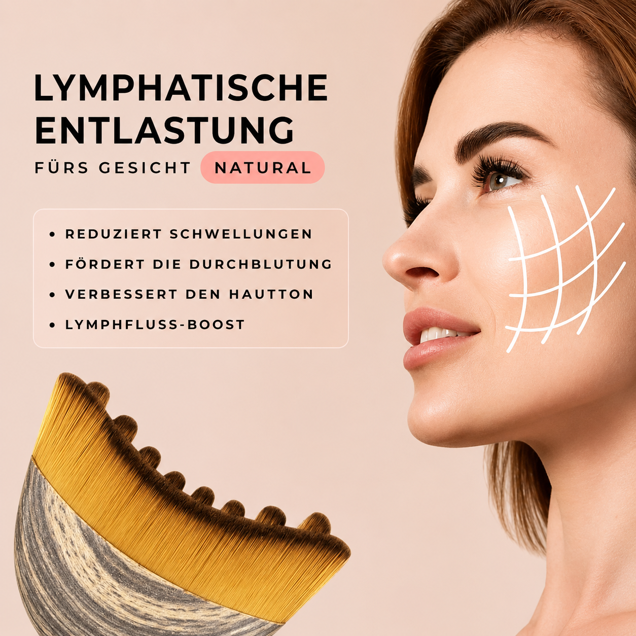 Lymphmassage-Gesichtsbürste